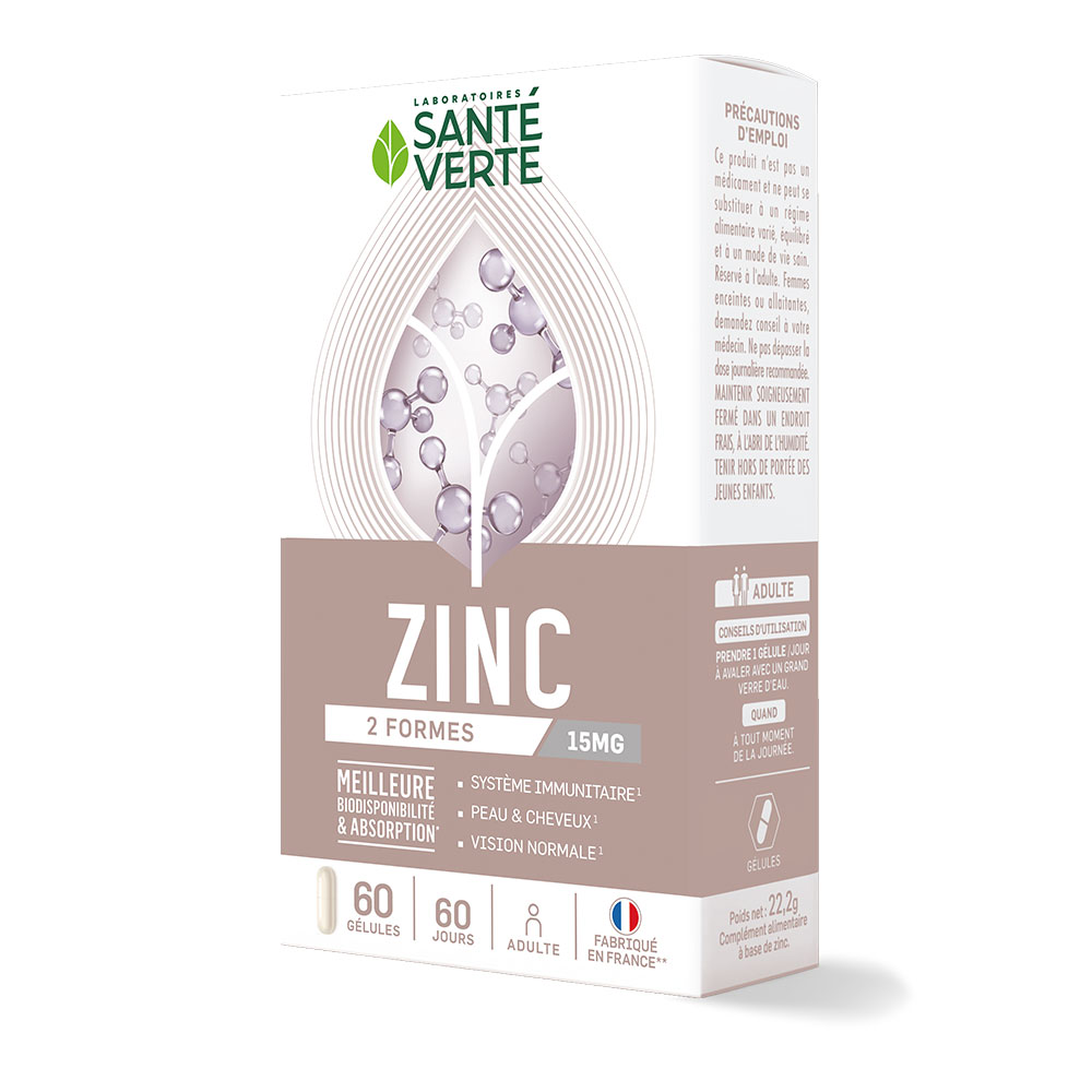 Sante Verte Zinc 15 mg 60 cápsulas