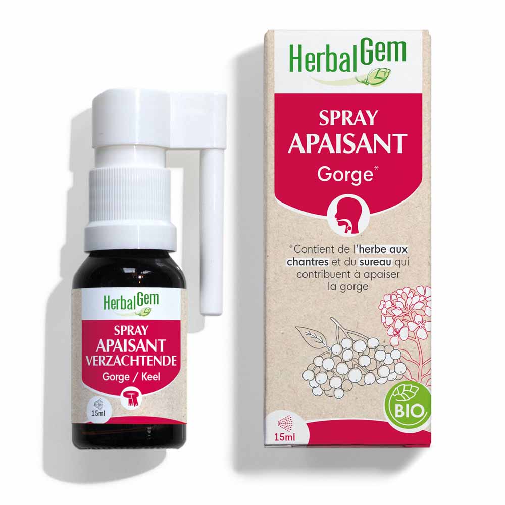 Herbalgem Spray calmante orgánico para la garganta 15 ml