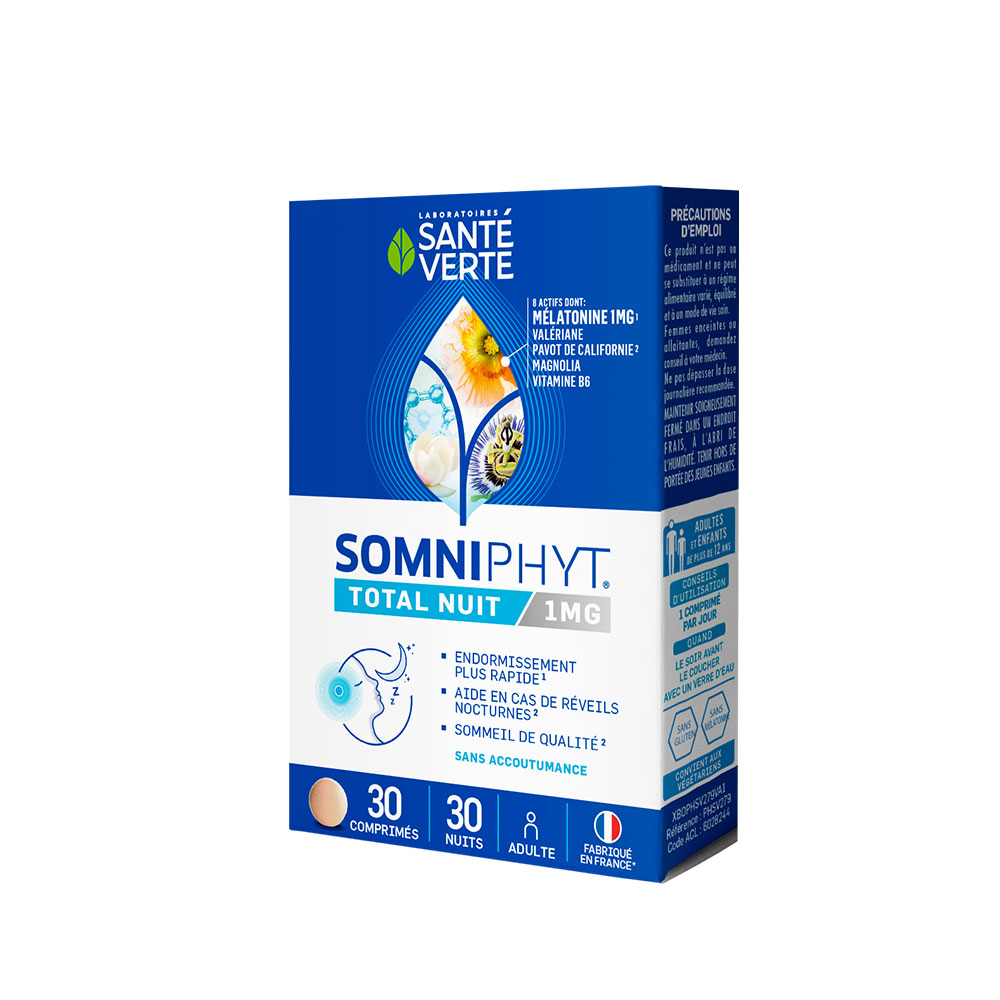 Sante Verte Somniphyt Total Nuit LP Melatonine 1mg 30 Comprimidos