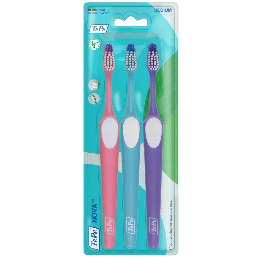 TePe Cepillo de dientes Nova Medium 3 x unidades