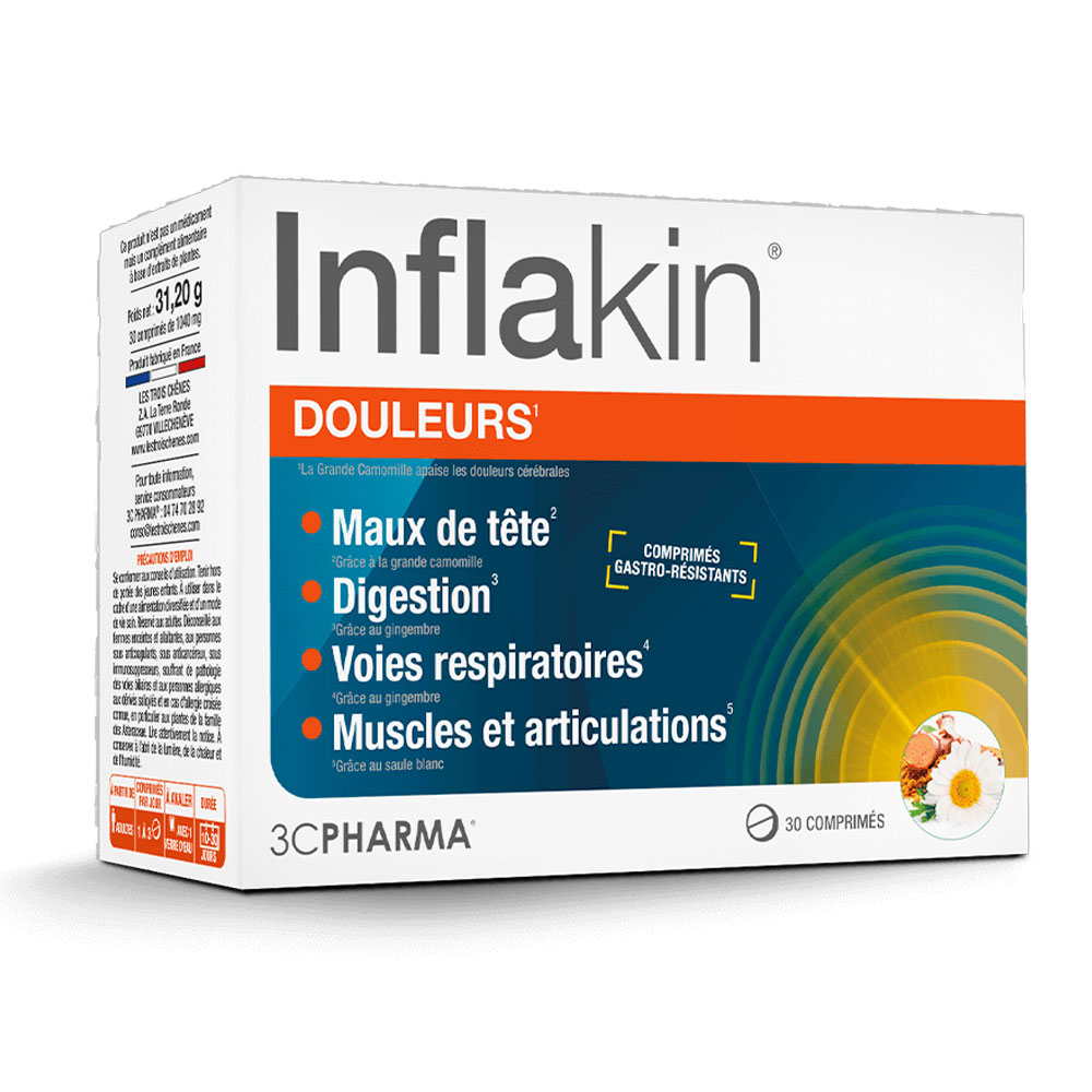 3C Pharma Inflakin Apaisante fisiológico 30 comprimidos