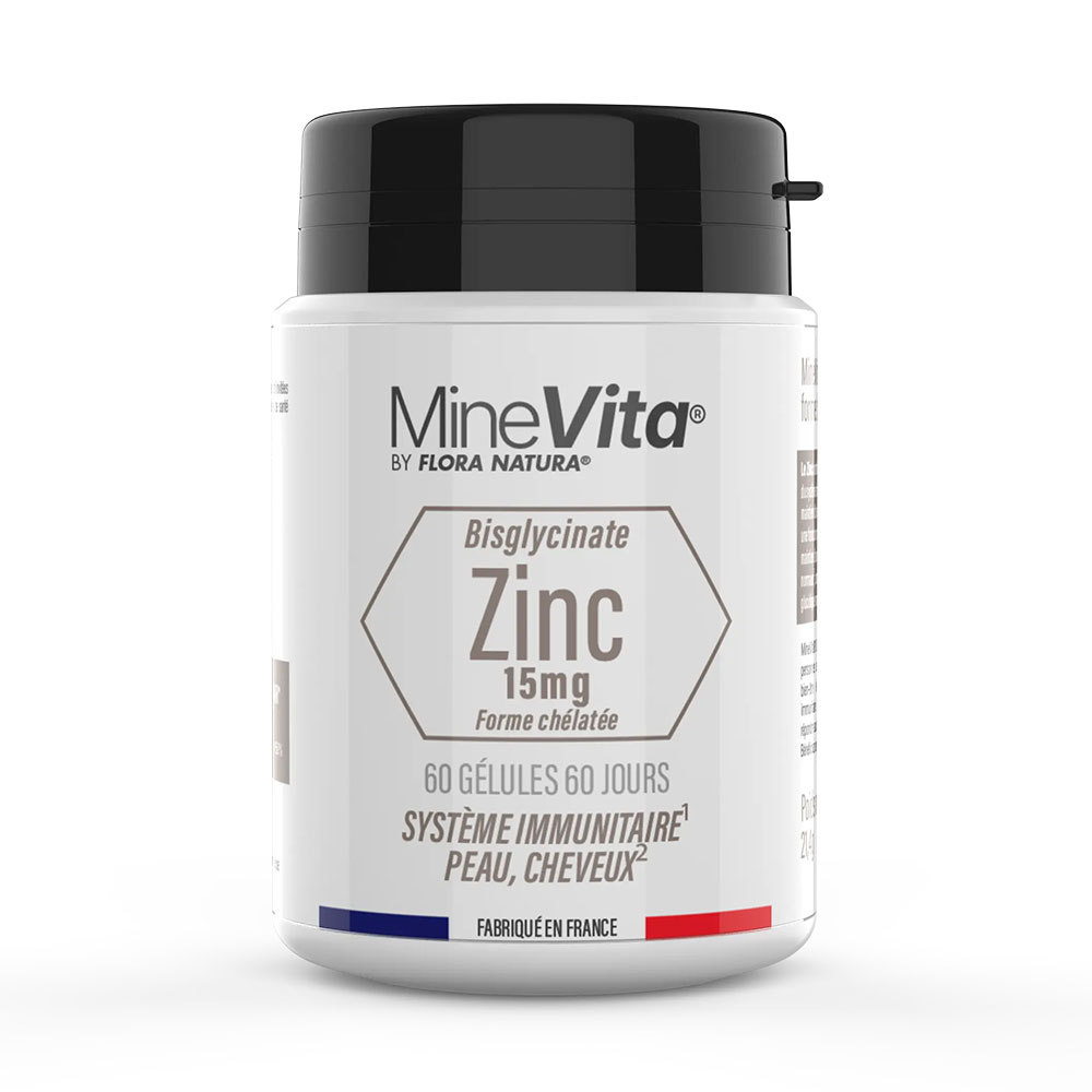 Flora Natura Minevita® Bisglicinato de zinc 15 mg 60 cápsulas