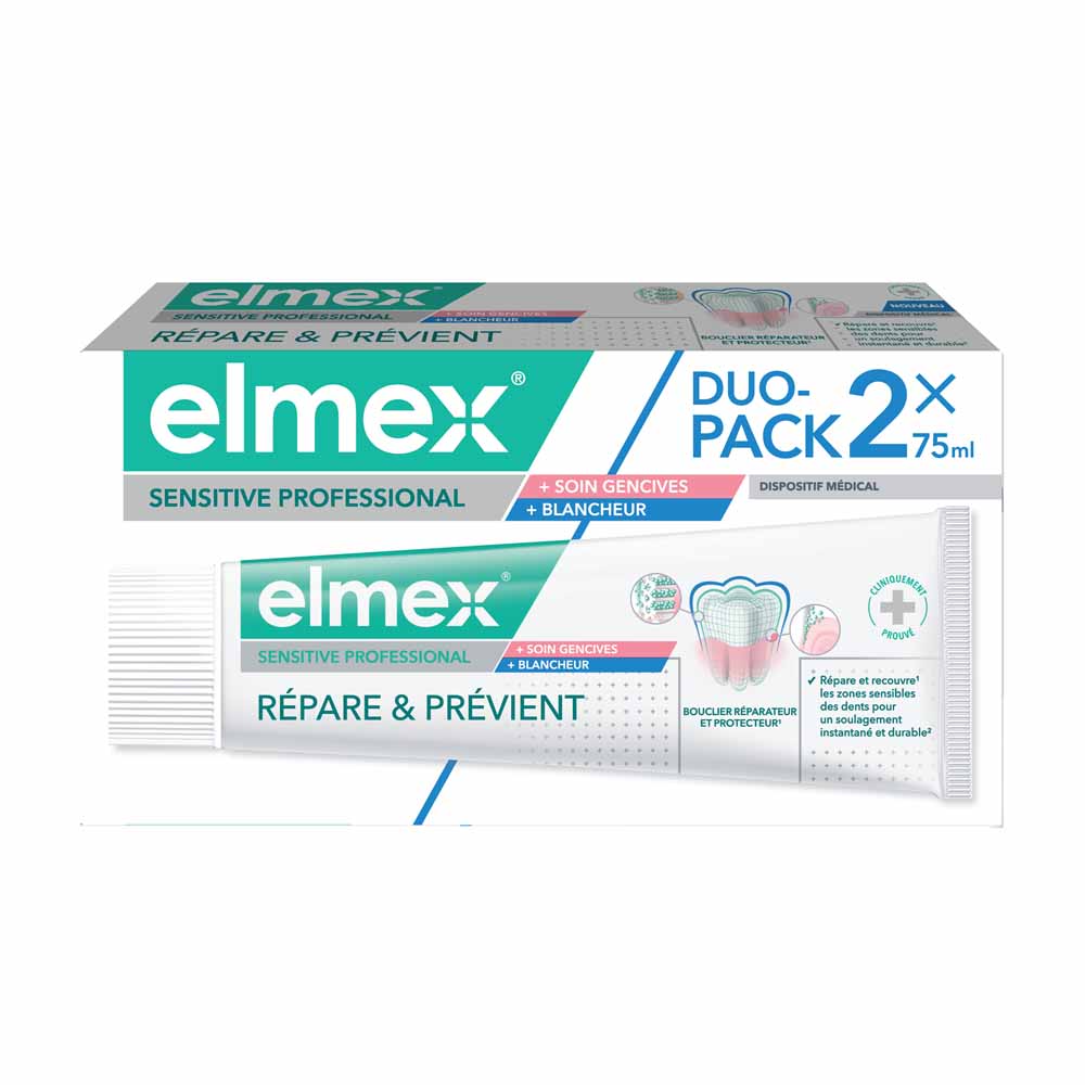 Elmex Sensitive Professional Pasta dentífrica cuidado encías y blanqueamiento 2 x 75 ml