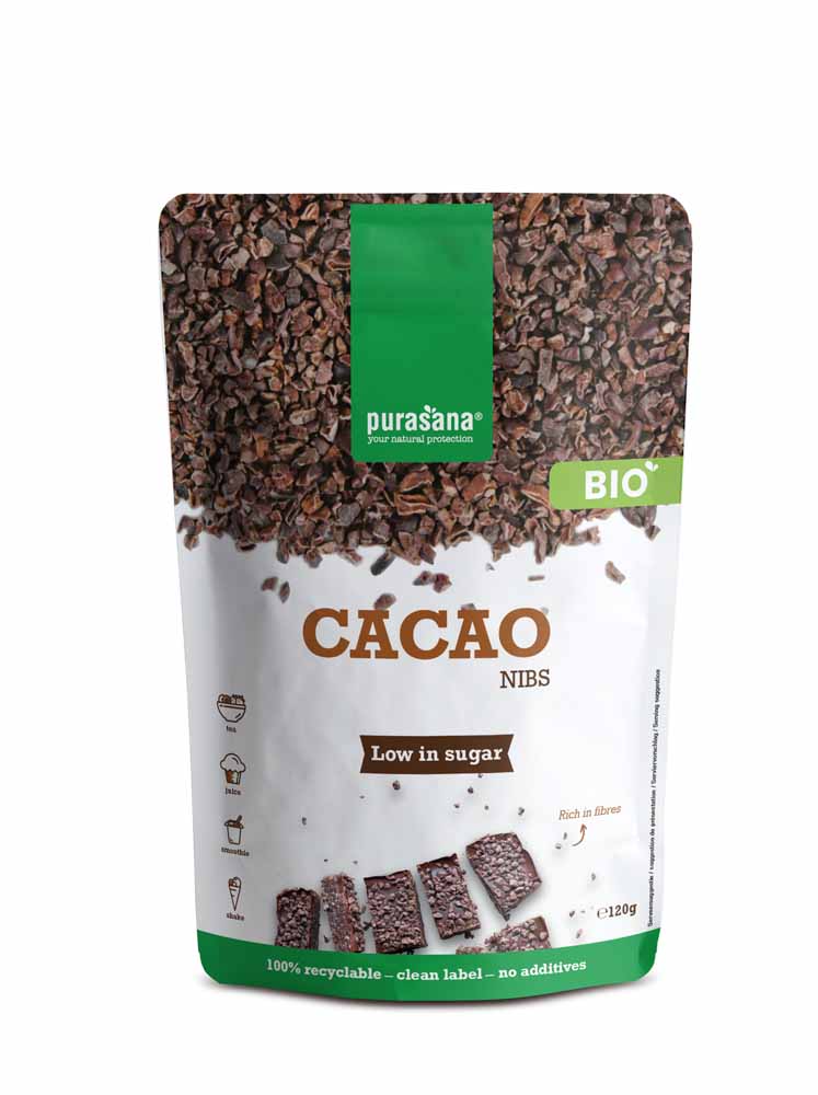 Purasana Esplendor de habas granos de cacao 120 g