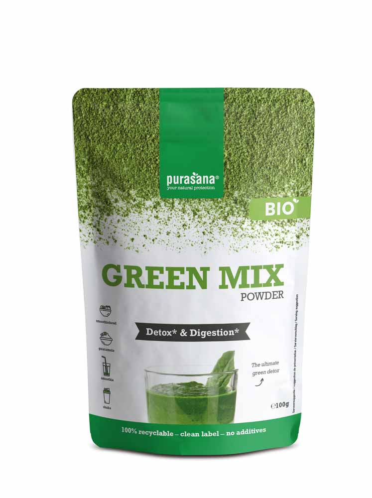 Purasana Mezcla verde en polvo 100 g