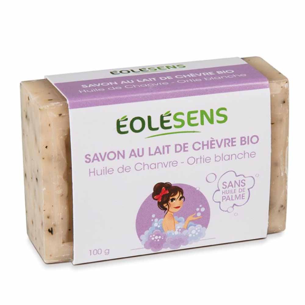 Eolesens Jabón leche de cabra y aceite de cáñamo certificado ecológico 100 g