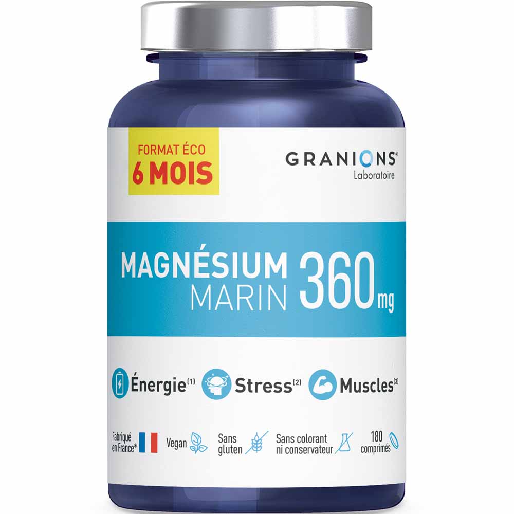 Granions Magnesio marino 360 mg formato para 6 meses 180 comprimidos