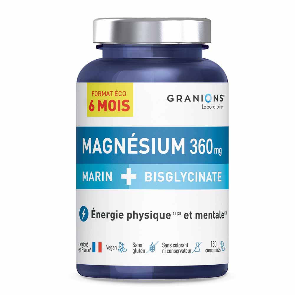 Granions Magnésium marino + bisglicinato 360 mg 180 comprimidos