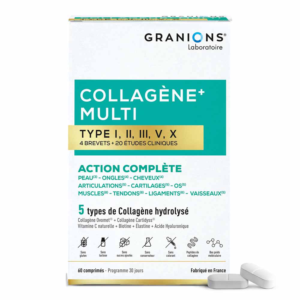 Granions Colágeno multi tipo I-II-III-V-X 60 comprimidos