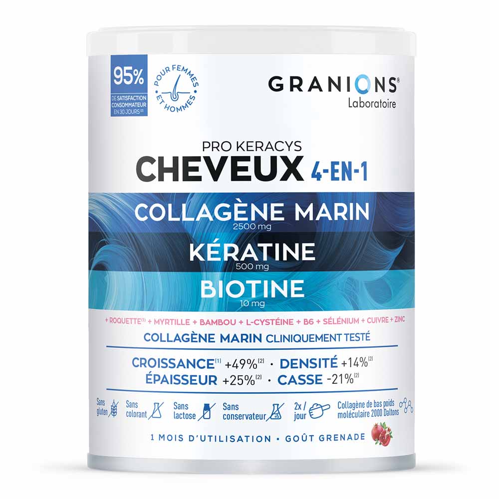 Granions Pro Keracys Cabello 4 en 1 colágeno + queratina + biotina 300 g