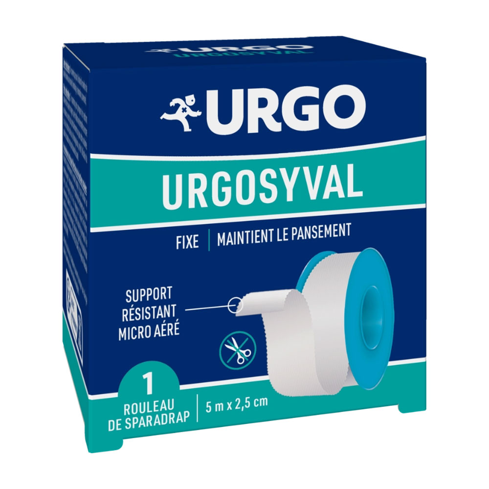 Urgo UrgoSyval Rollo de esparadrapo 5m x 2,5cm blanco 1 unidad