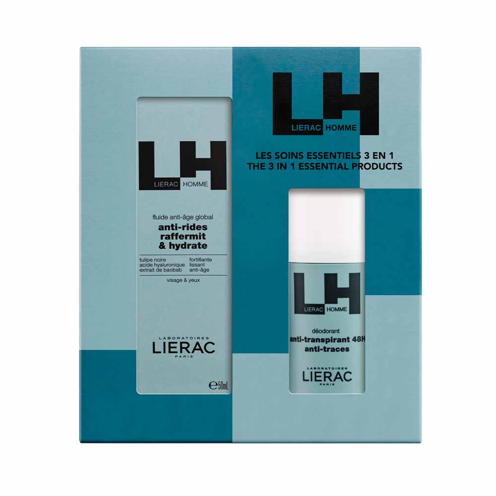 Lierac Hombre Pack regalo Día del Padre fluido antiedad + desodorante