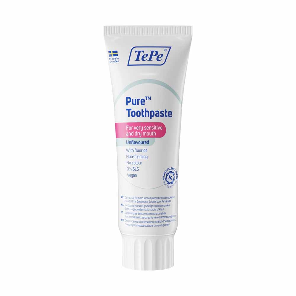 TePe Pure Pasta dentífrica con flúor sabor neutro 75 ml