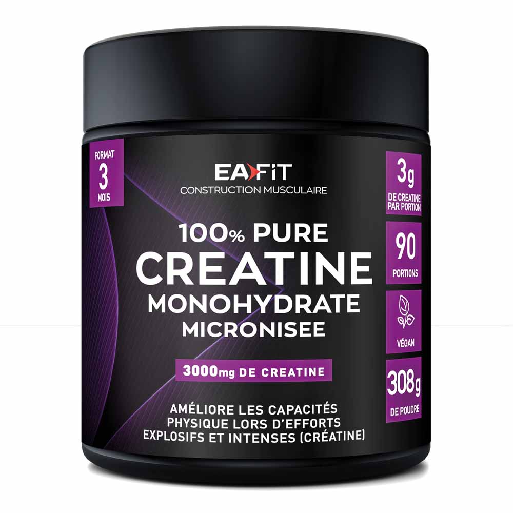 Eafit Construcción muscular Creatina monohidrato micronizada en polvo 300 g