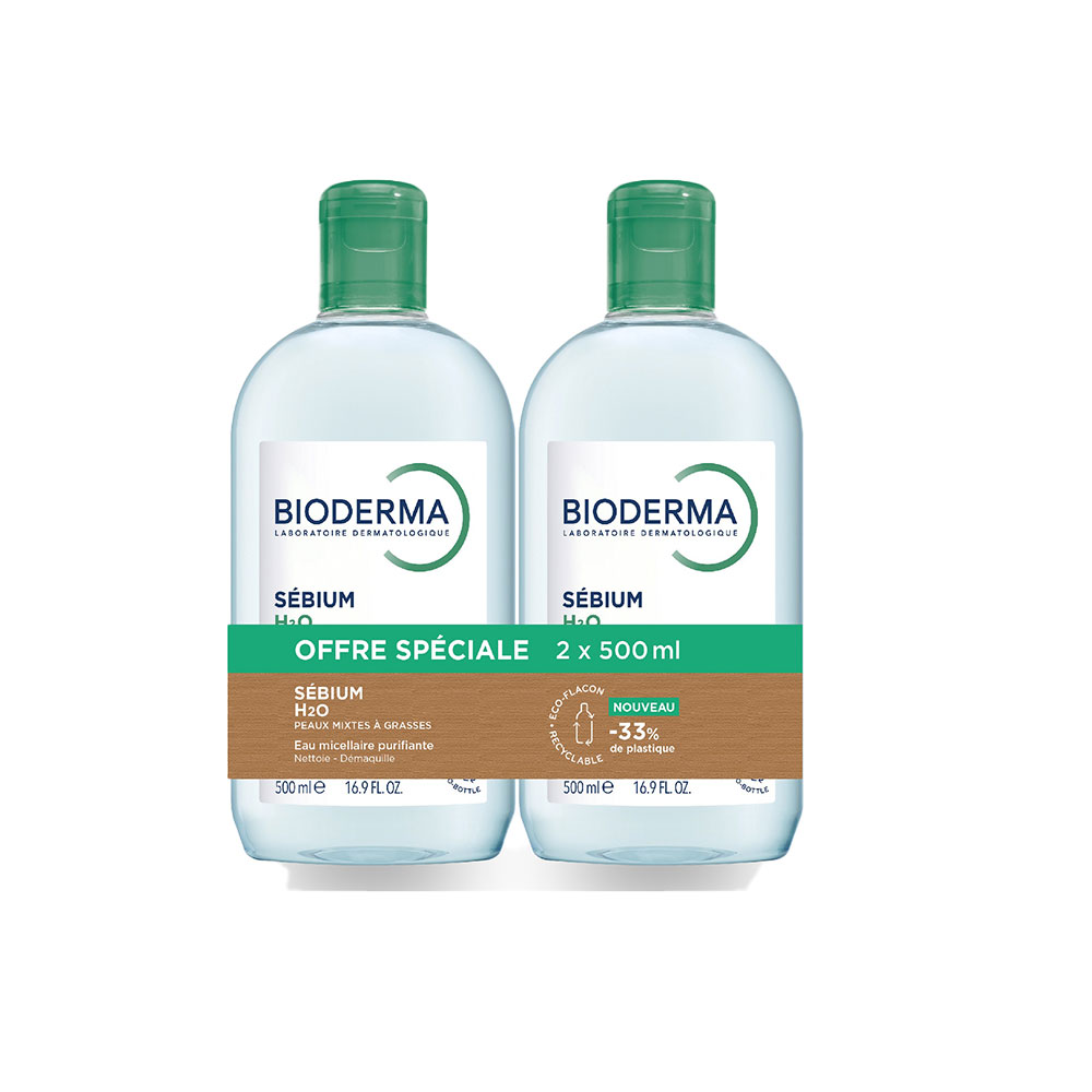Bioderma Sebium Agua micelar piel grasa 2 x 500 ml