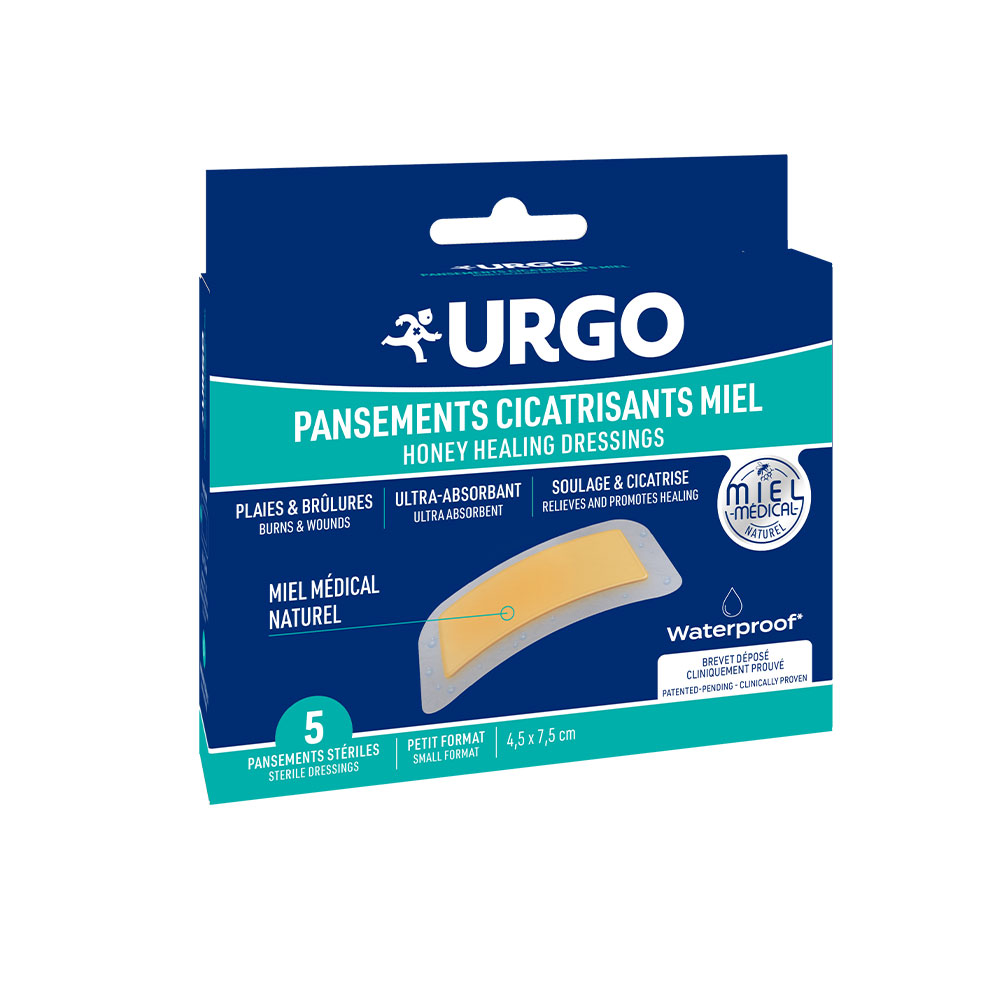 Urgo Tiras cicatrizantes con miel 4,5 x 7,5 cm 5 x unidades