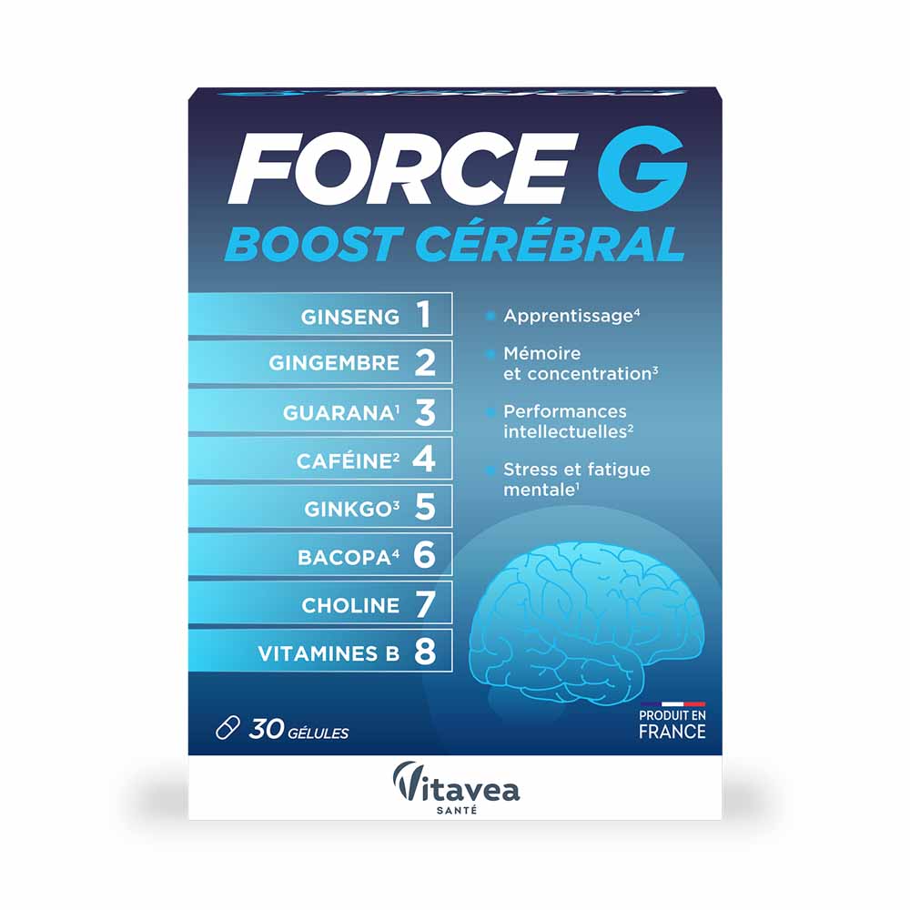 Vitavea Santé Force G Impulso cerebral memoria concentración y energía mental 30 cápsulas