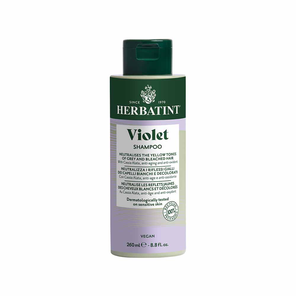 Herbatint Violet champú neutraliza reflejos amarillos 260 ml