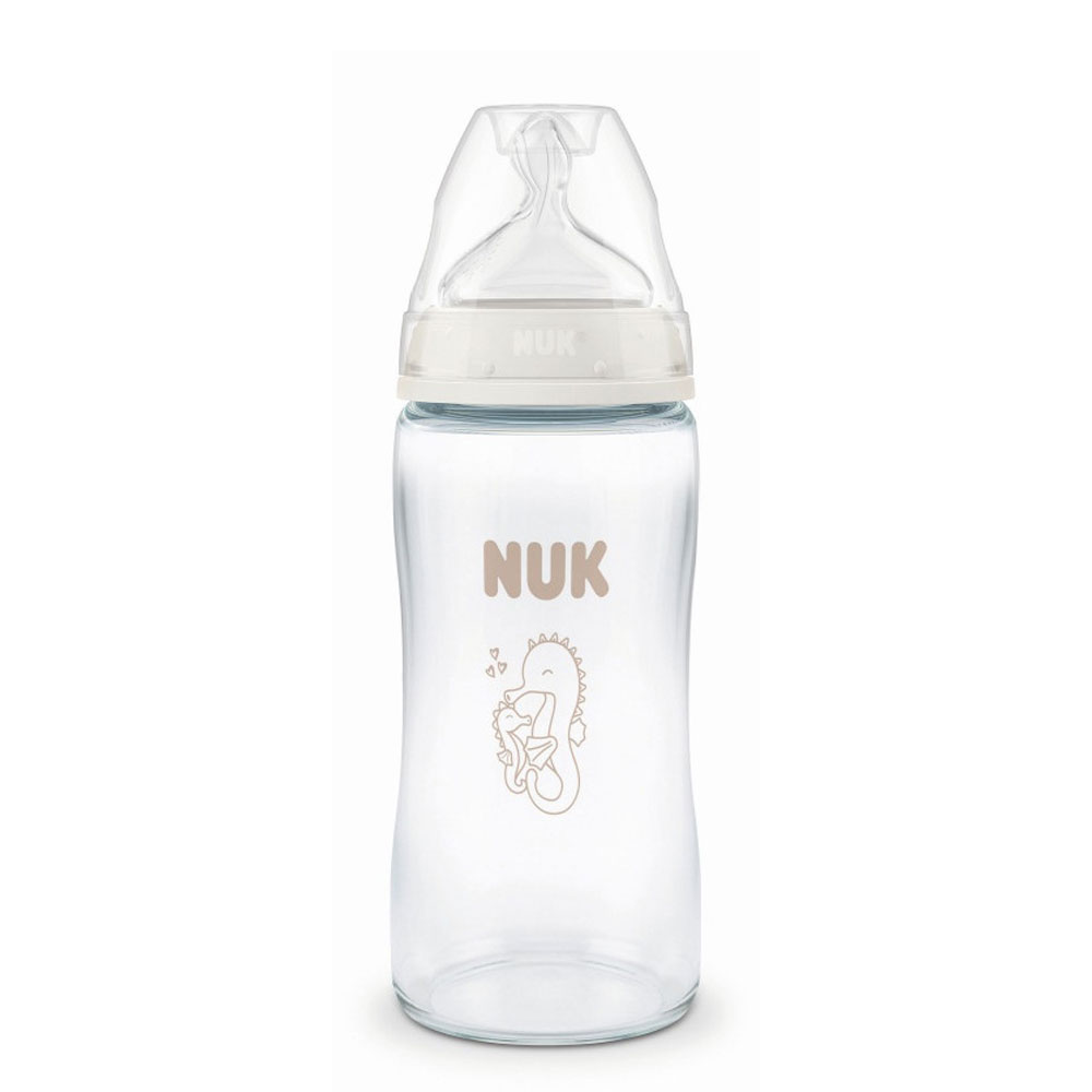 Nuk First Choice+ Biberón de vidrio tamaño M a partir de 3 meses 240 ml