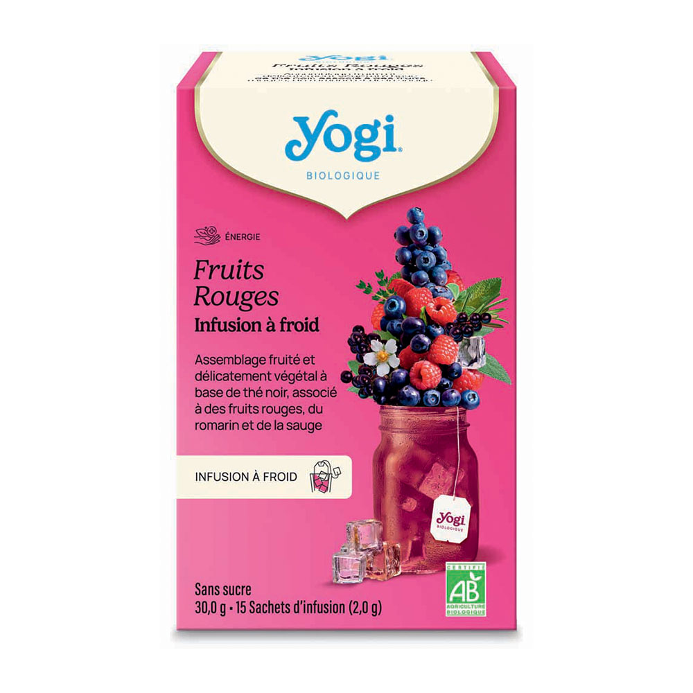 Yogi Tea Infusión en frío frutos rojos 15 sobres