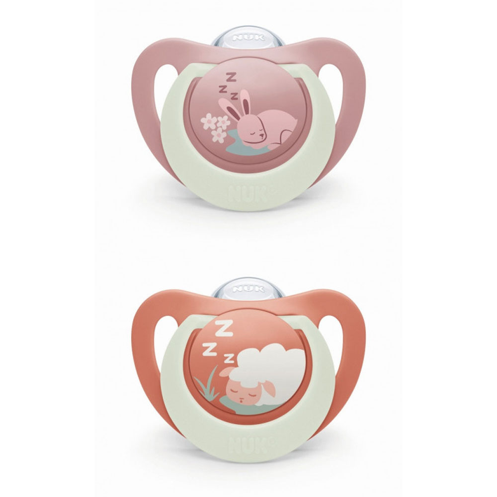 Nuk Starlight Chupetes fisiológicos a partir de 18 meses 2 x unidades