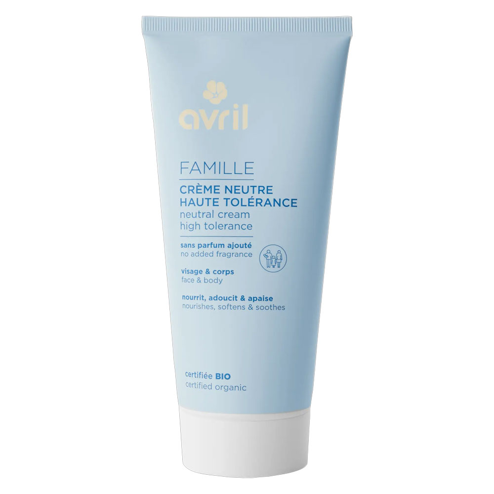 Avril Crema neutra alta tolerancia familia bio para rostro y cuerpo 200 ml