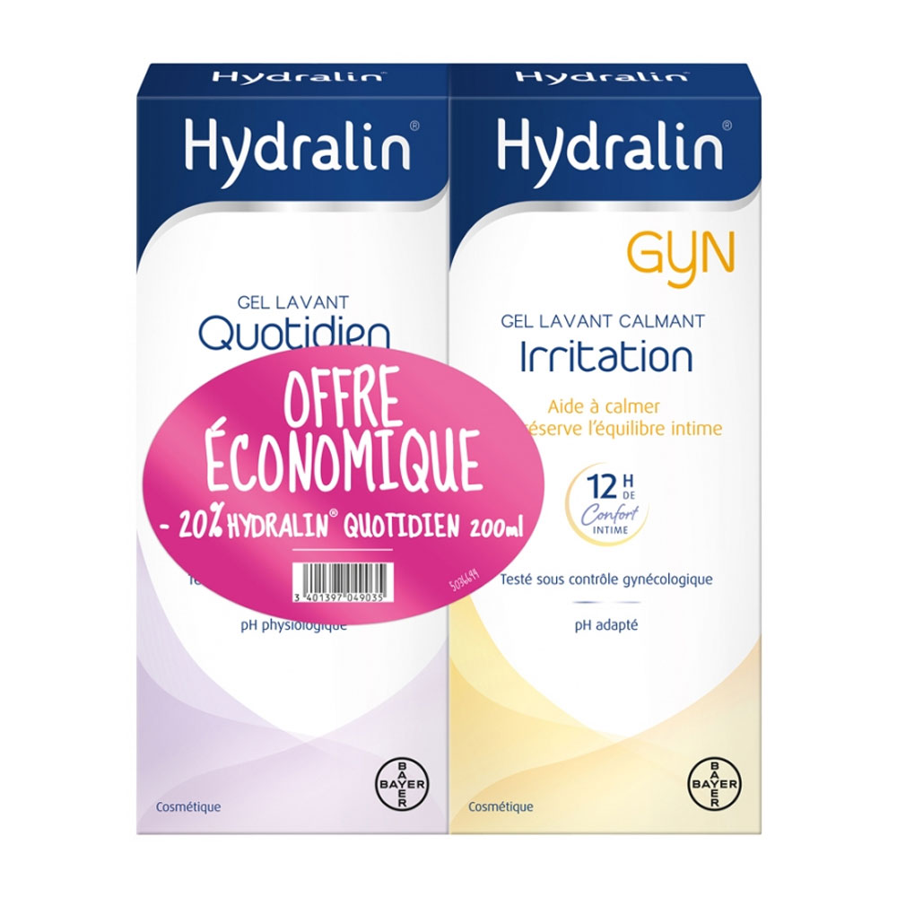 Hydralin Uso Diario Gyn Irritazione + Gel detergente intimo quotidiano 200 ml