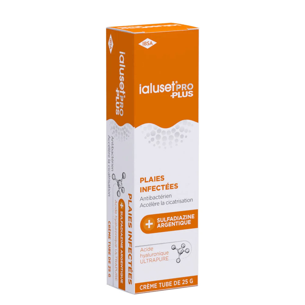 IBSA Ialuset Pro Plus Crema antibacteriana heridas infectadas 25 g