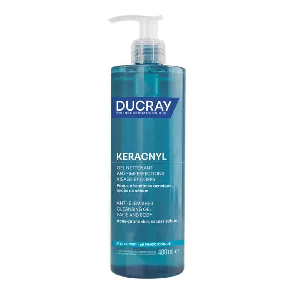 Ducray Keracnyl Gel limpiador antiimperfecciones piel grasa con tendencia acneica 400 ml