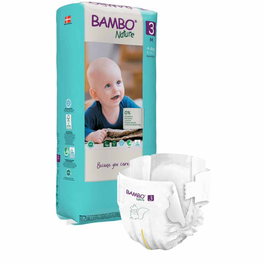 Bambo Nature Pañales M Talla 3 4 a 8 kg x52