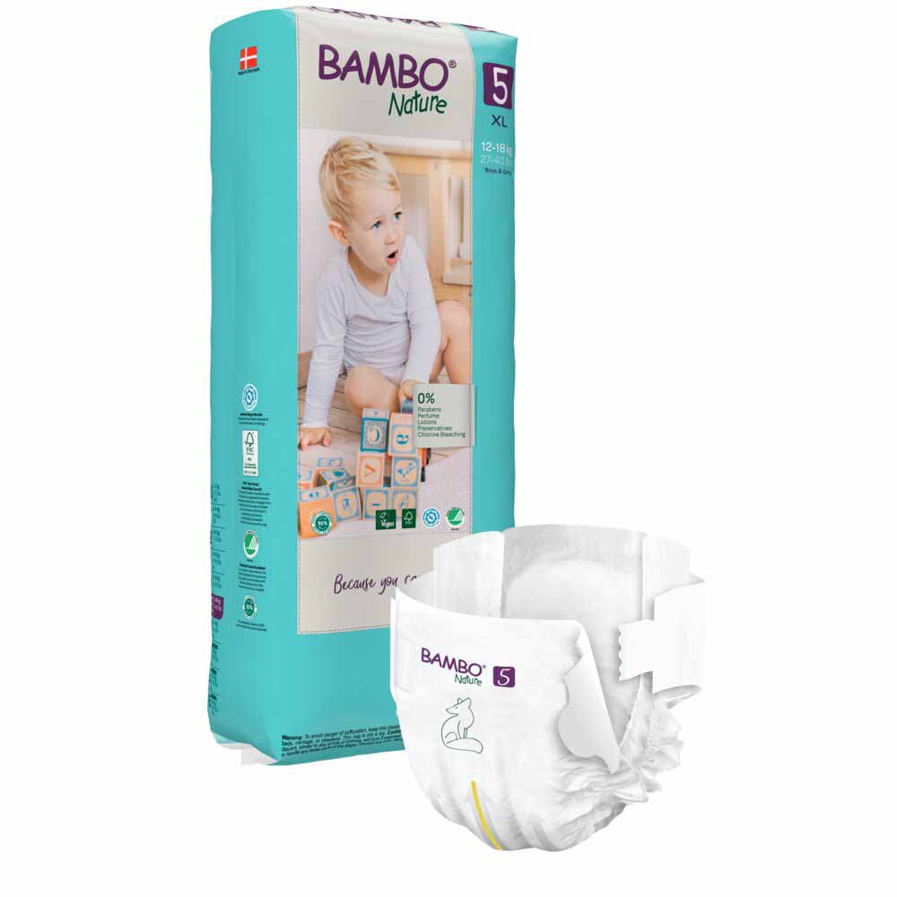 Bambo Nature Pañales Xl-S Talla 5 14 a 18 kg x44