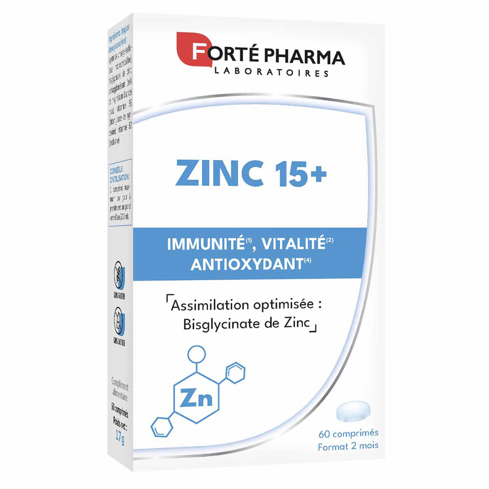 Forté Pharma Zinc 15+ 60 comprimidos