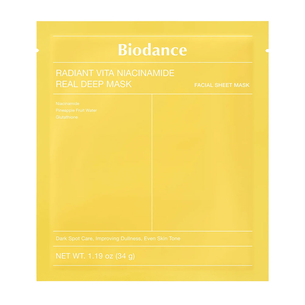 Biodance Mascarilla de tela gelificada Radiant Vita con niacinamida para el brillo del tono de piel 1 unidad