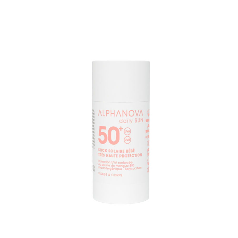 Alphanova Daily Sun Stick solar bebé SPF50+ brillo solar 17 g