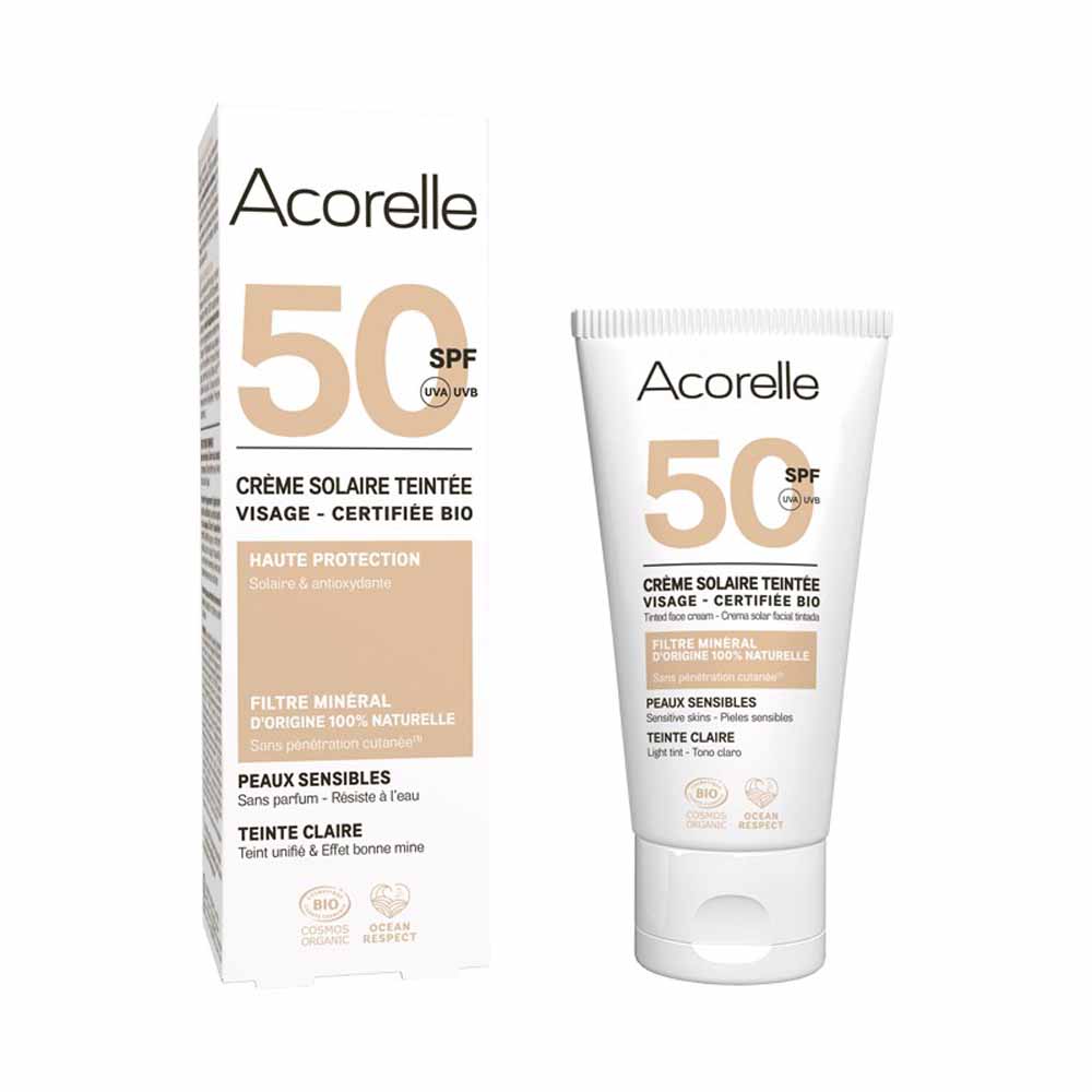 Acorelle Crema solar facial con color SPF50 50 ml