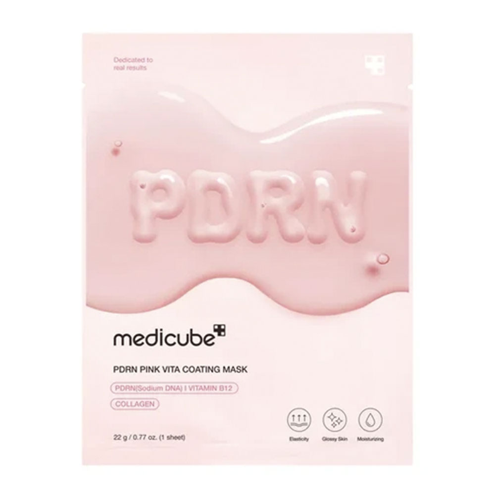 Medicube Mascarilla de tejido PDRN Pink Vita Coating para hiperpigmentación 1 unidad