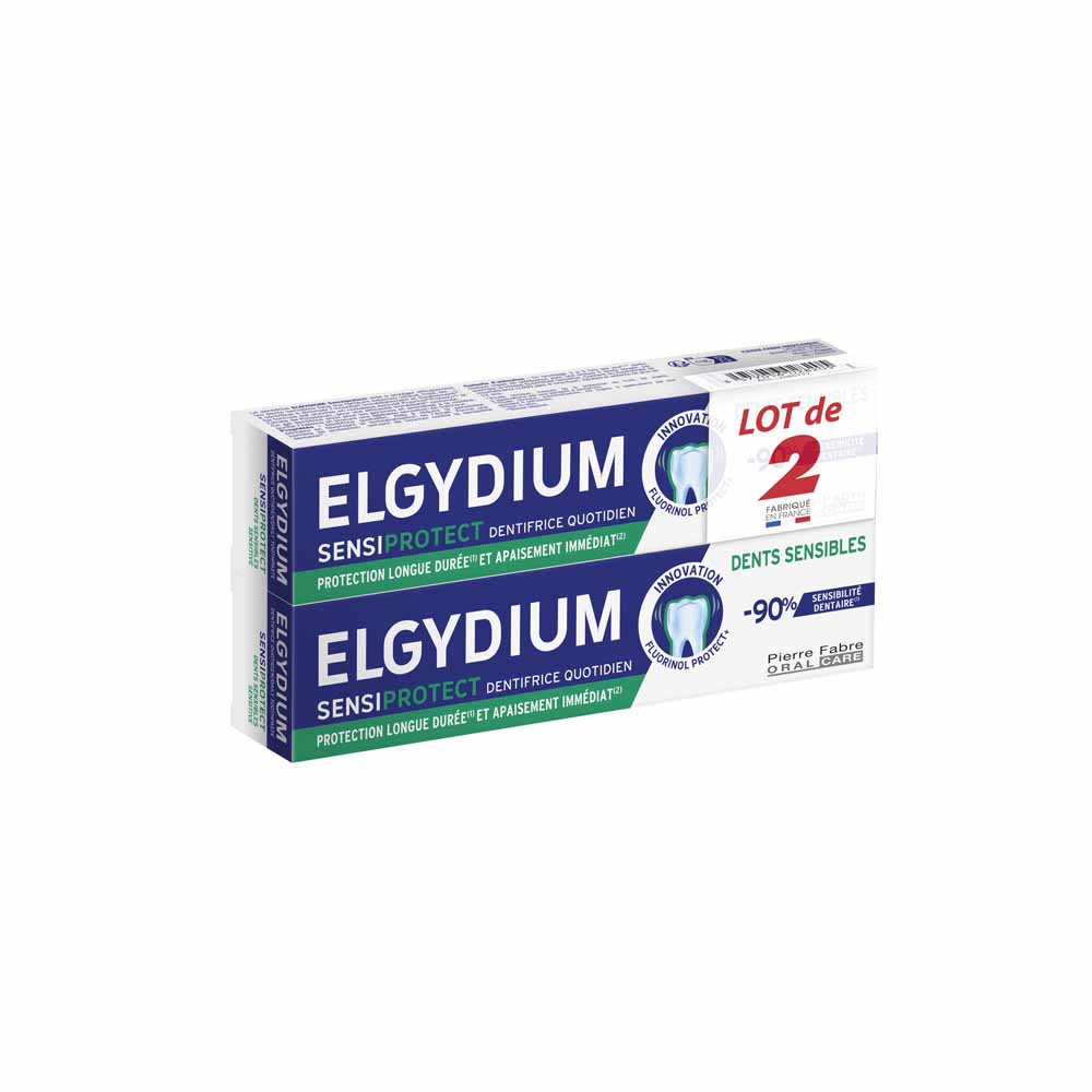 Elgydium Pasta dentífrica Sensiprotect Duo dientes sensibles 2 x 75 ml