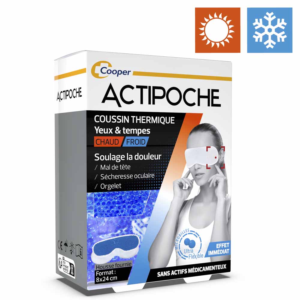 Actipoche Cojín térmico mascarilla ojos y sienes