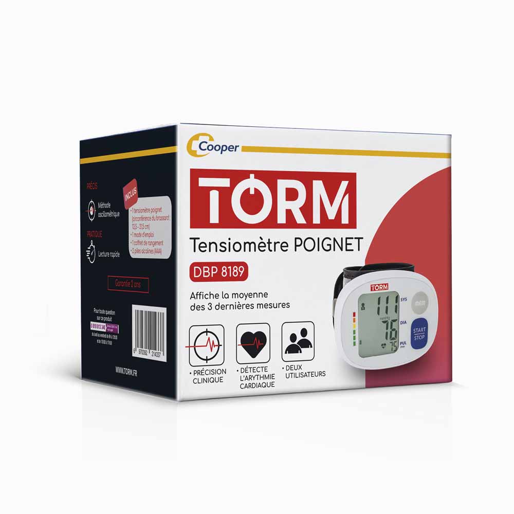 Torm Tensiómetro de muñeca DBP8189