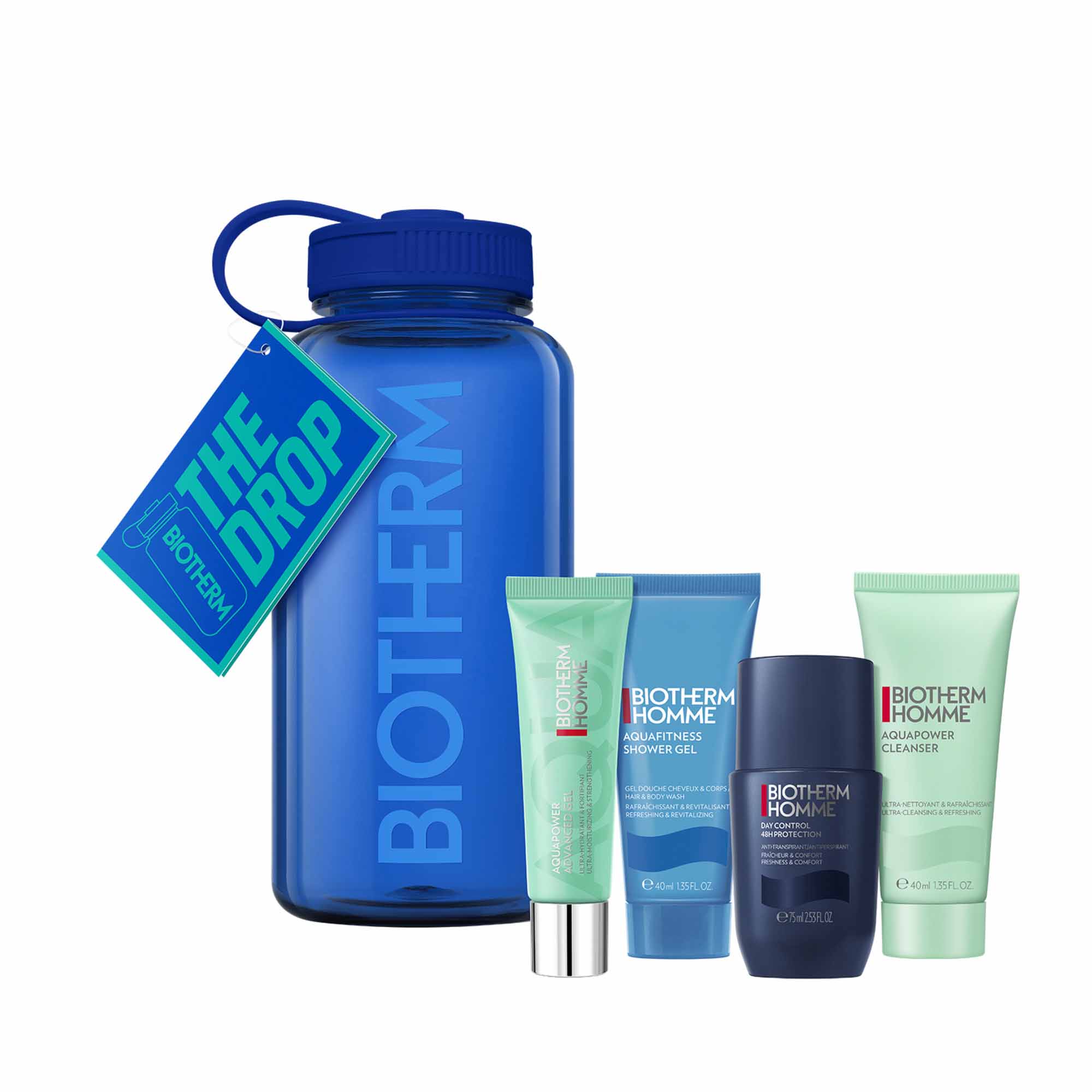 Biotherm Drop Collection Los esenciales de hidratación hombre rostro y cuerpo