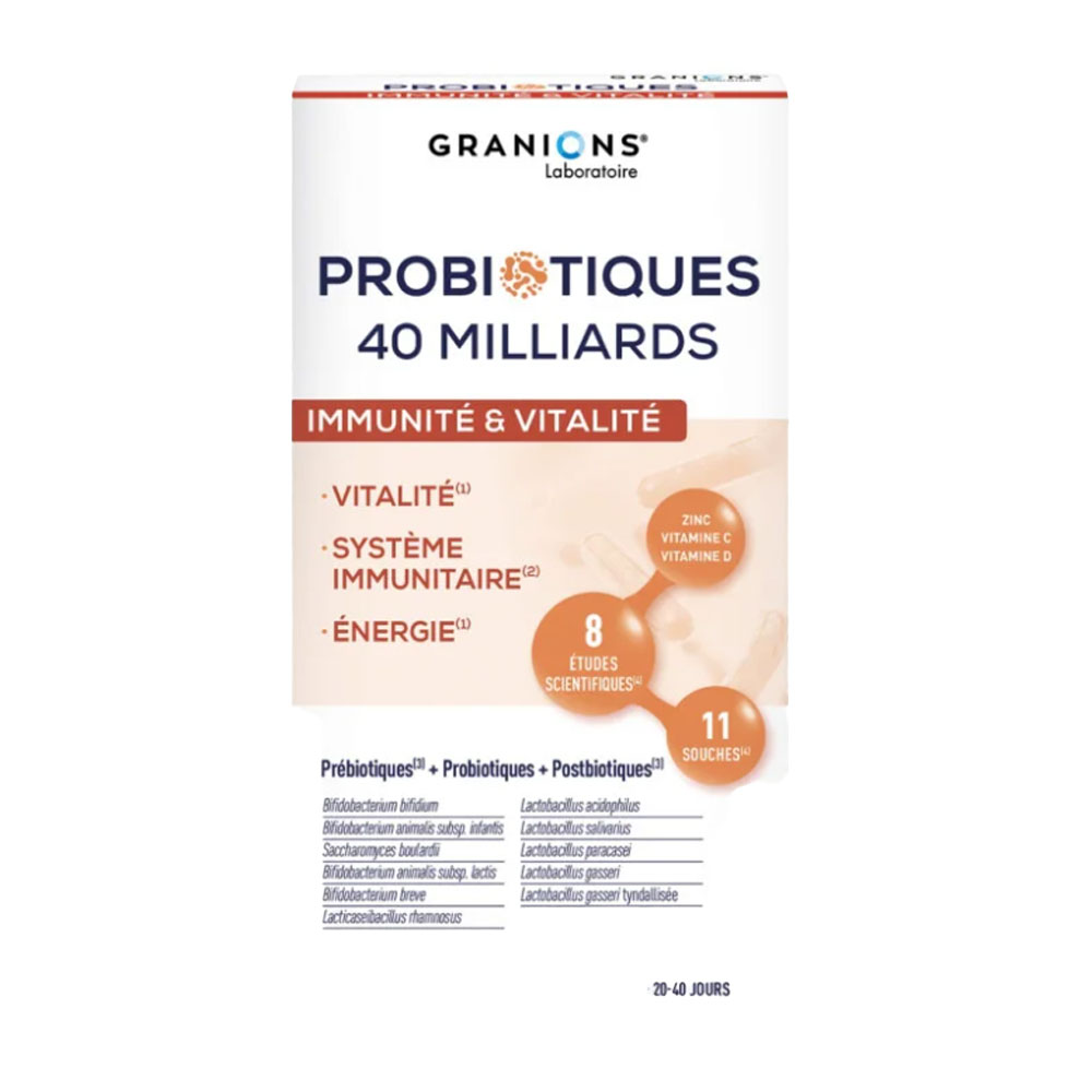 Granions Probióticos inmunidad y vitalidad 40 cápsulas