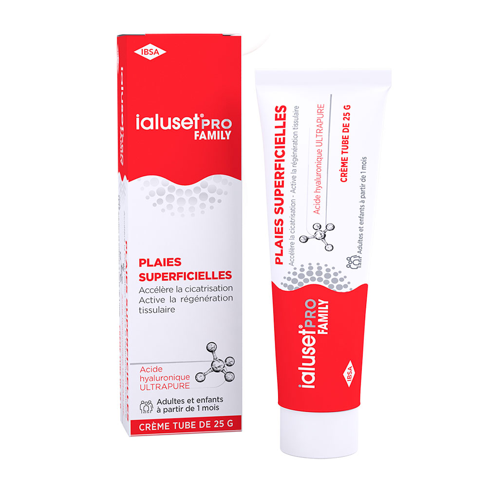 IBSA Ialuset Pro Family Crema cicatrizante heridas superficiales adultos y niños 25 g