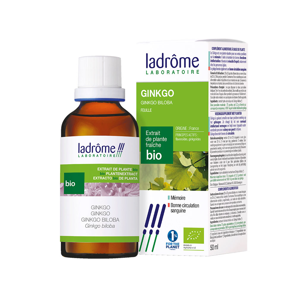 Ladrôme Extracto de planta Ginkgo Biloba hoja 50 ml