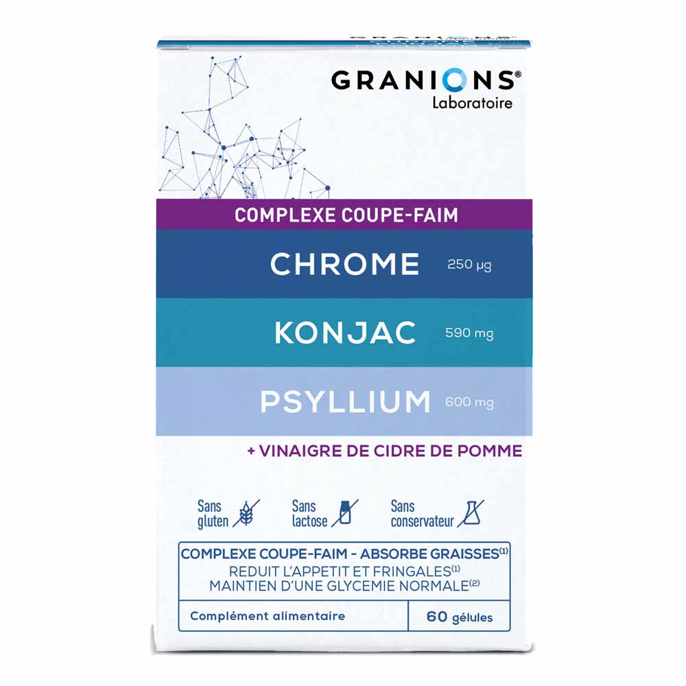 Granions Saciante Chrome konjac psyllium 60 cápsulas