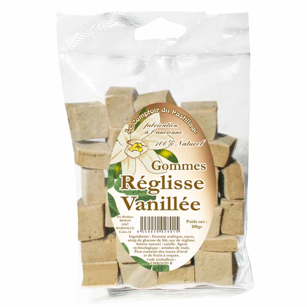 Le comptoir du pastillage Gominolas de regaliz con vainilla 100 g