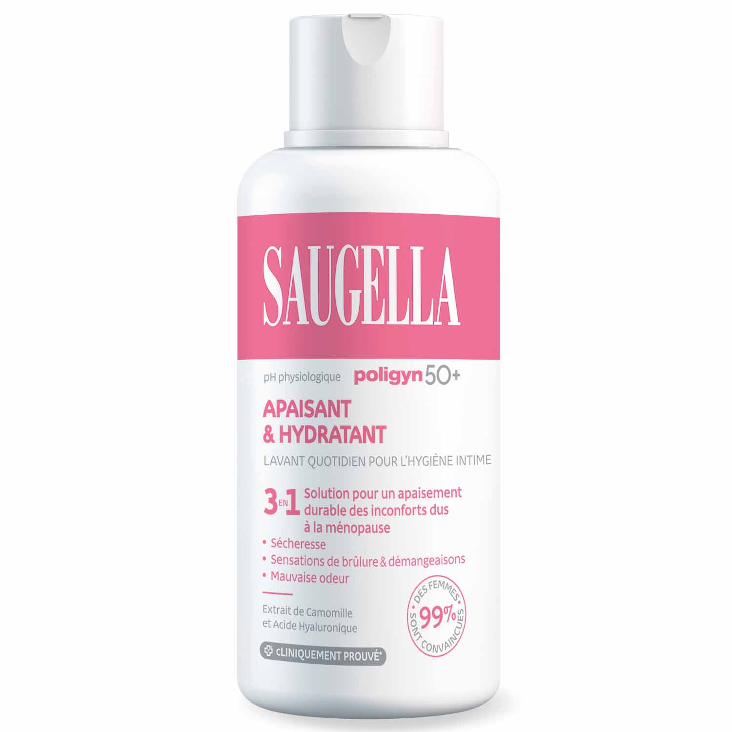 Saugella Poligyn Gel íntimo diario 3 en 1 para mujeres en menopausia 500 ml