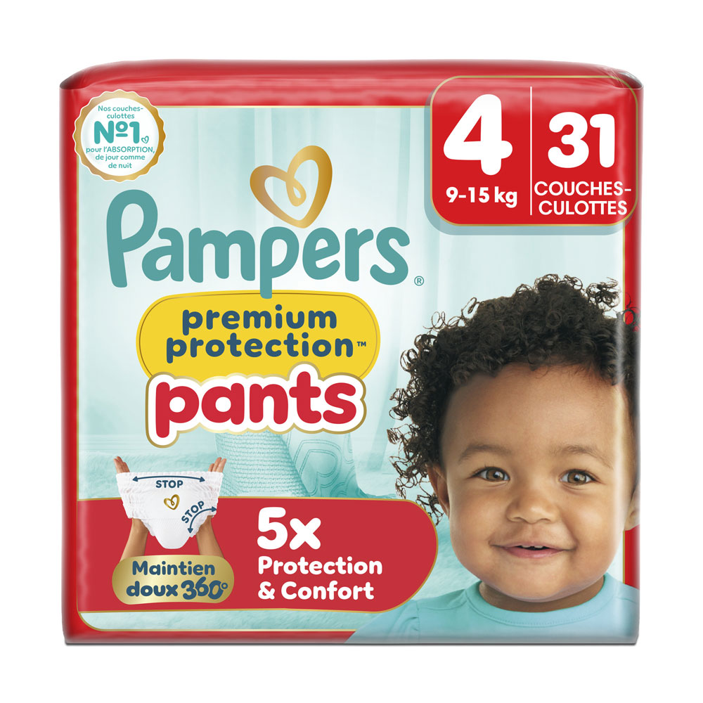 Pampers Premium Pantalones pañales braguitas talla 4 (9-15 kg) 31 unidades