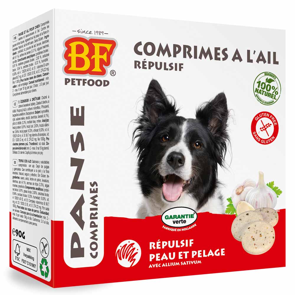 Biofood BF Petfood Al ajo repelente para perros piel y pelaje 55 comprimidos