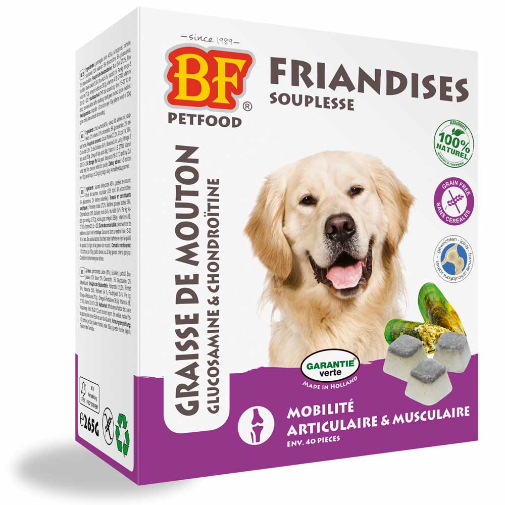 Biofood BF Petfood Snacks flexibilidad y movilidad articular y muscular para perros salmón 40 unidades