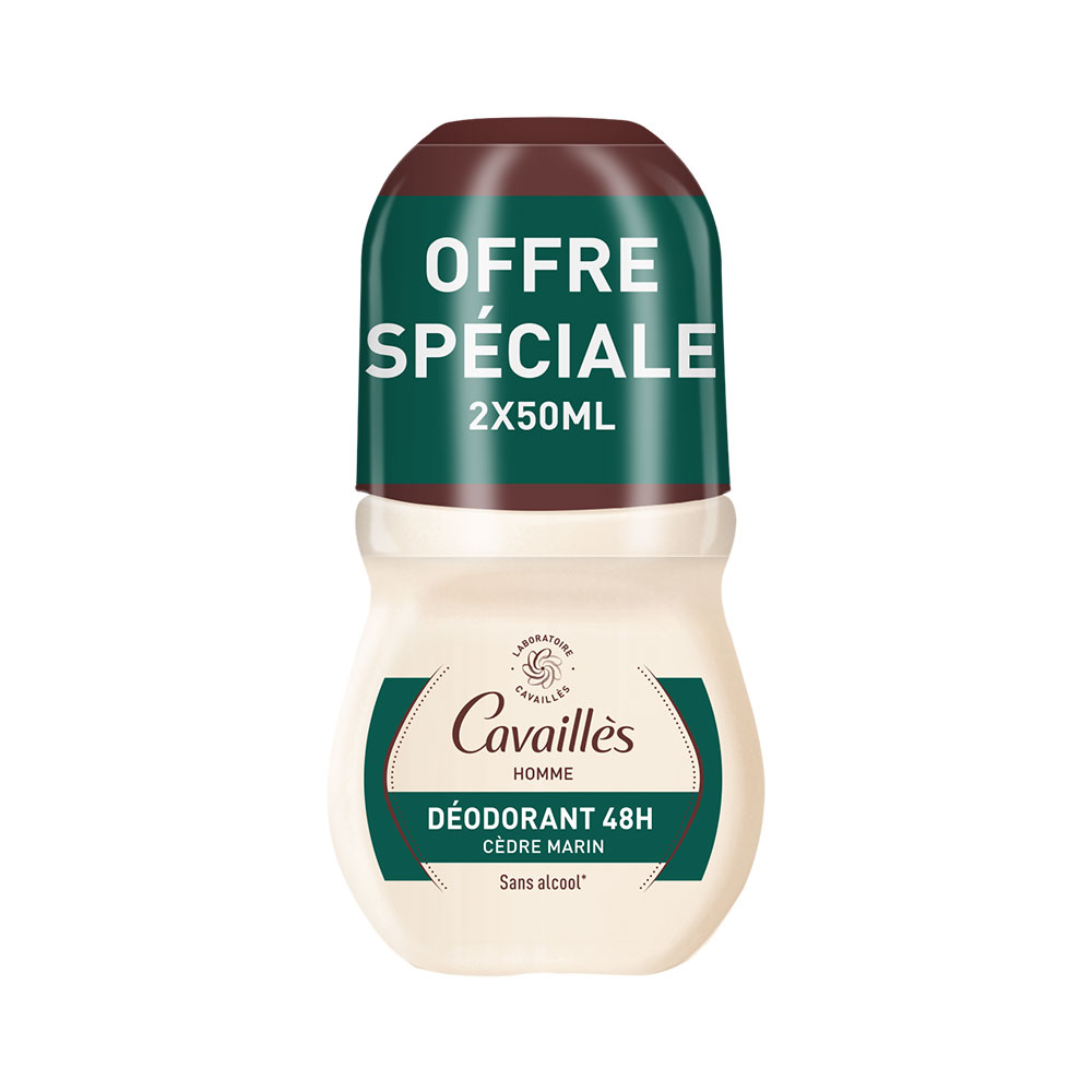 Cavaillès Dermato Desodorante Roll On Hombre 48H 2x50ml